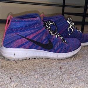 Nike Flyknit Chukka- Purple/Blue/Pink